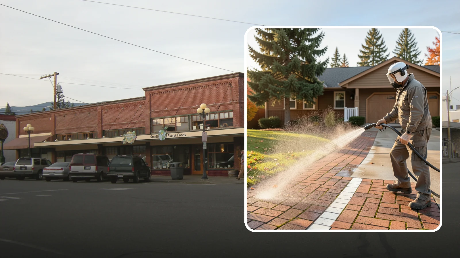 Brick Walkway Cleaning in Sedro-Woolley, Skagit County, WA - Gently clean brick walkways so moss and joint growth lift without dislodging sand or mortar.