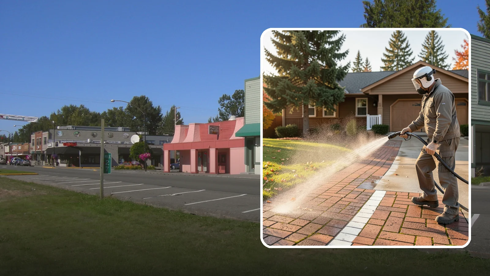 Brick Walkway Cleaning in Snoqualmie, King County, WA - Gently clean brick walkways so moss and joint growth lift without dislodging sand or mortar.