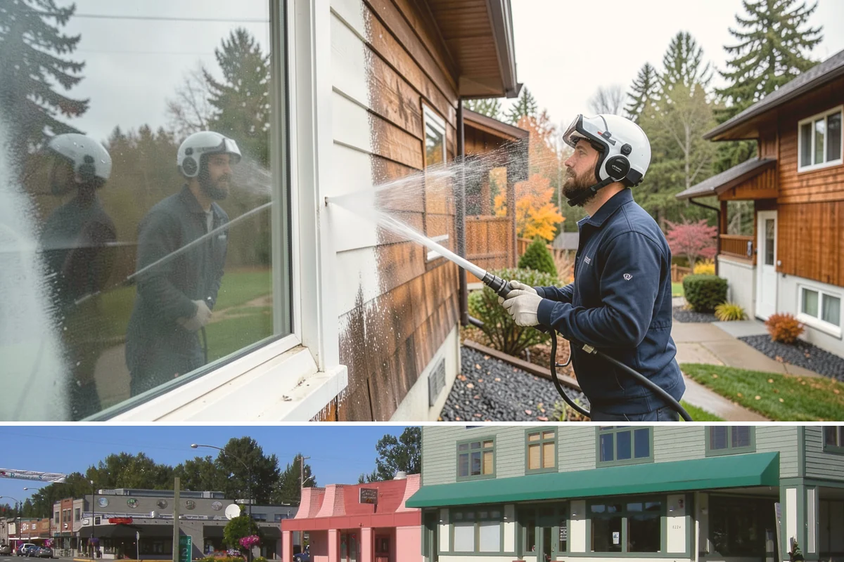 Brick Walkway Cleaning in Snoqualmie, King County, WA - Clean brick walkways in summer when joints can dry fully before fall re-sanding sets.