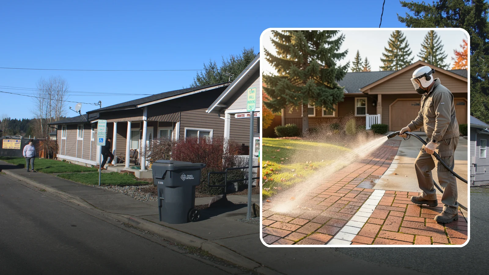 Brick Walkway Cleaning in South Prairie, Pierce County, WA - Gently clean brick walkways so moss and joint growth lift without dislodging sand or mortar.