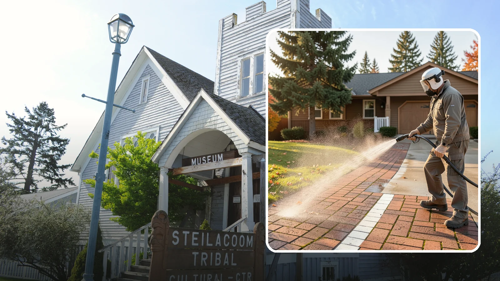 Brick Walkway Cleaning in Steilacoom, Pierce County, WA - Gently clean brick walkways so moss and joint growth lift without dislodging sand or mortar.
