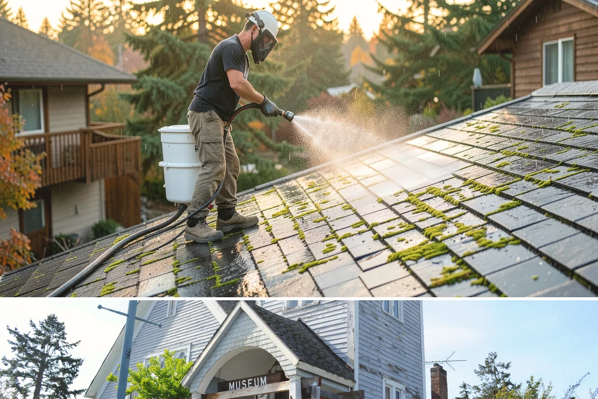 Brick Walkway Cleaning in Steilacoom, Pierce County, WA - Clean brick walkways in summer when joints can dry fully before fall re-sanding sets.
