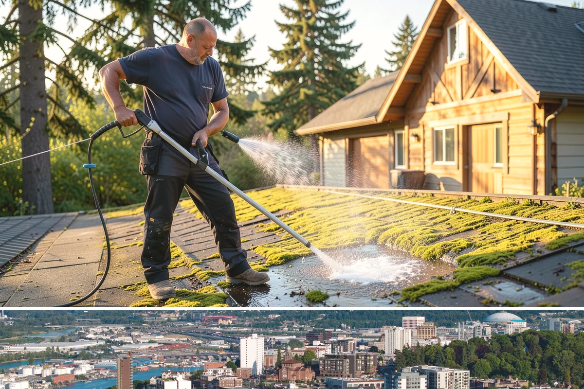 Brick Walkway Cleaning in Tacoma, Pierce County, WA - Clean brick walkways in summer when joints can dry fully before fall re-sanding sets.