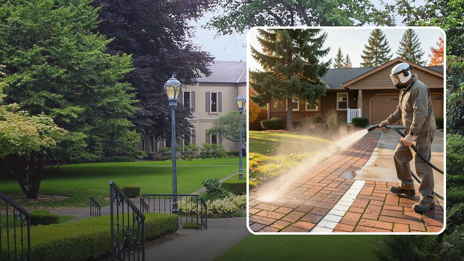Brick Walkway Cleaning in Woodinville, King County, WA - Gently clean brick walkways so moss and joint growth lift without dislodging sand or mortar.