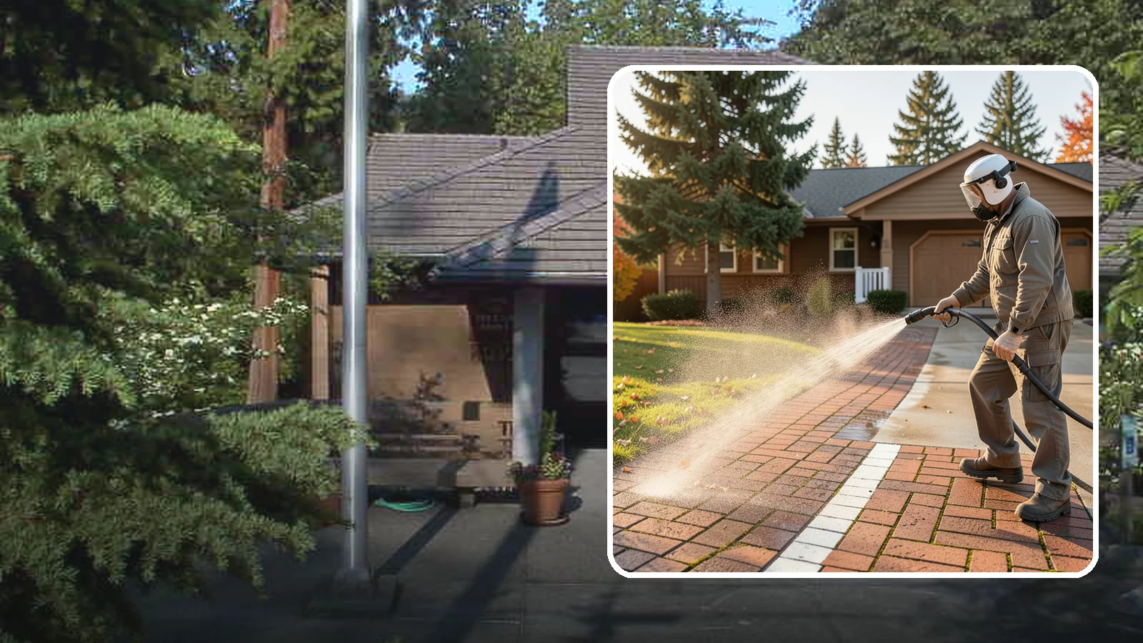 Brick Walkway Cleaning in Yarrow Point, King County, WA - Gently clean brick walkways so moss and joint growth lift without dislodging sand or mortar.