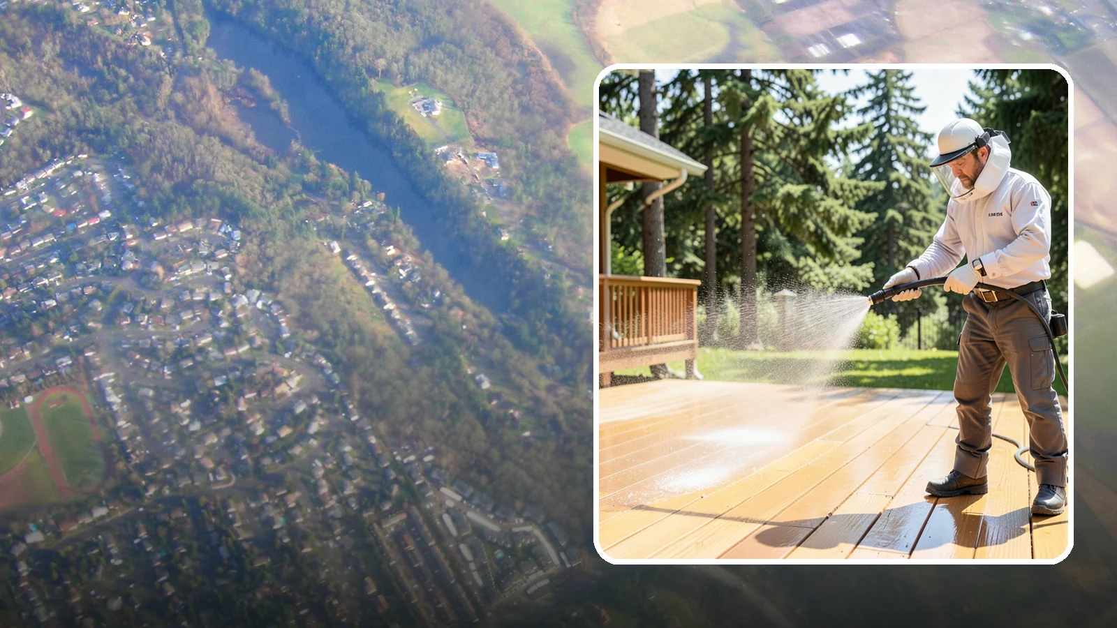 Brightening Treatment in Algona, King County, WA - Brightening treatment restores the natural color and tone of wood and hardscape surfaces after cleaning or stripping.