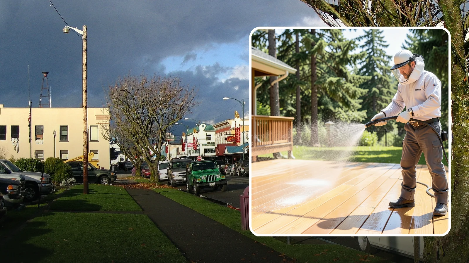 Brightening Treatment in Arlington, Snohomish County, WA - Brightening treatment restores the natural color and tone of wood and hardscape surfaces after cleaning or stripping.