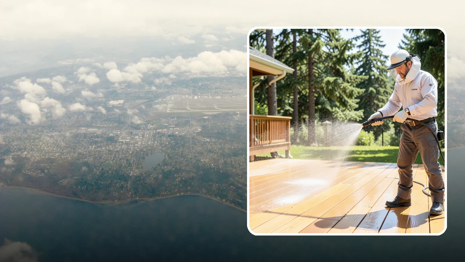 Brightening Treatment in Burien, King County, WA - Brightening treatment restores the natural color and tone of wood and hardscape surfaces after cleaning or stripping.