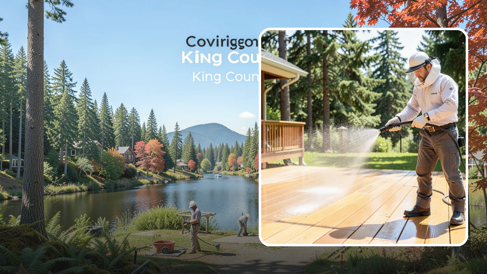 Brightening Treatment in Covington, King County, WA - Brightening treatment restores the natural color and tone of wood and hardscape surfaces after cleaning or stripping.