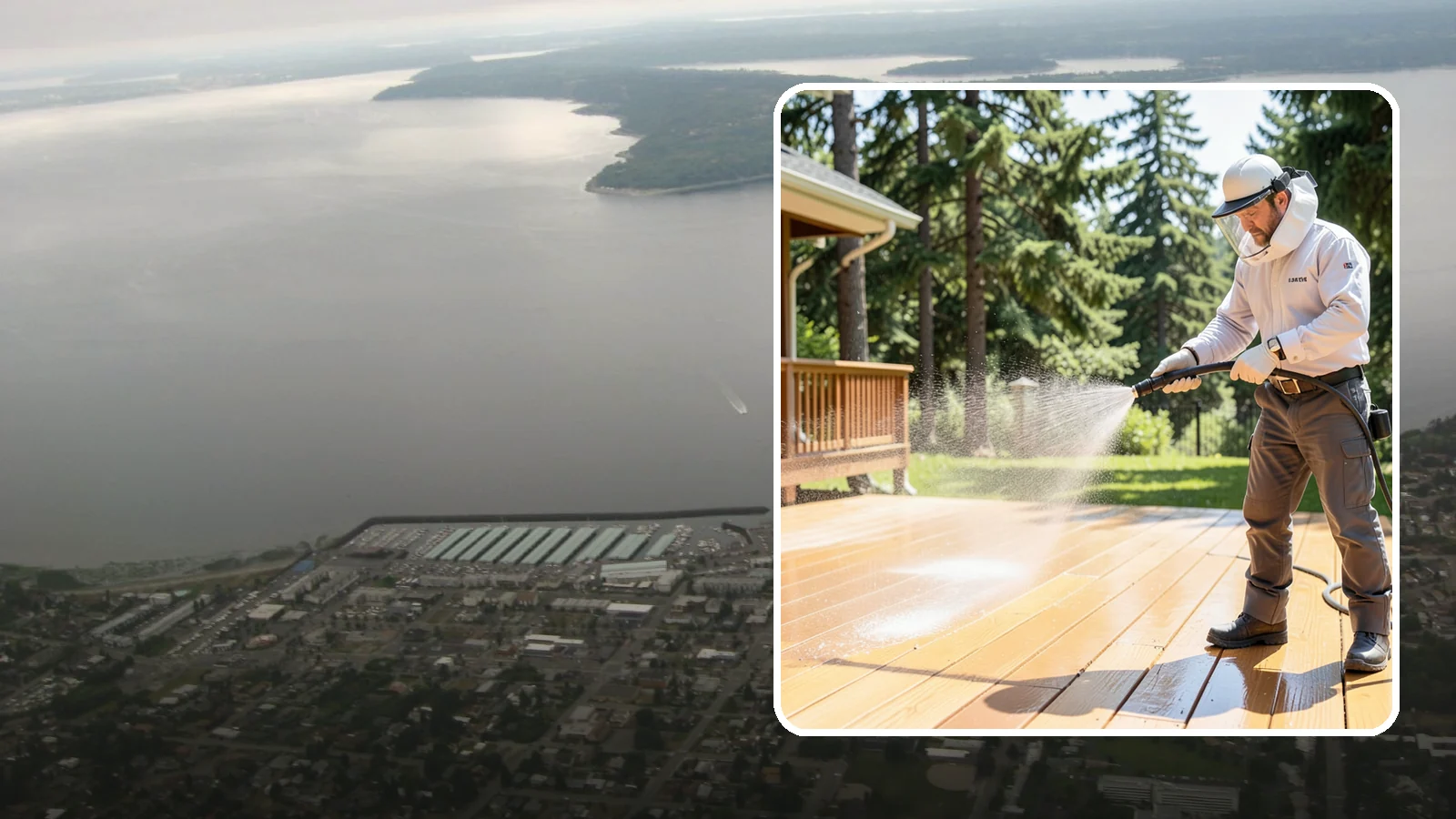 Brightening Treatment in Des Moines, King County, WA - Brightening treatment restores the natural color and tone of wood and hardscape surfaces after cleaning or stripping.