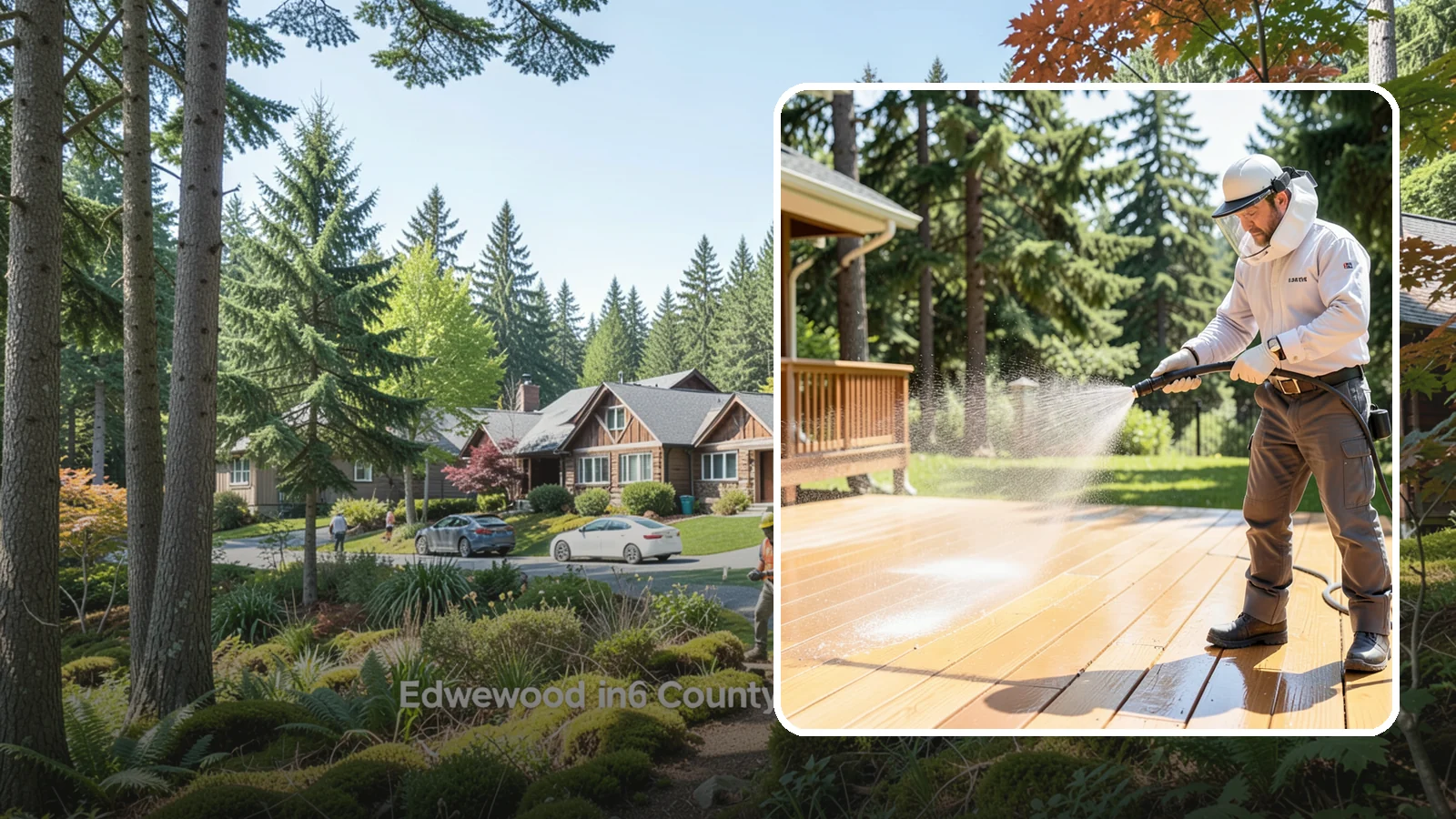 Brightening Treatment in Edgewood, Pierce County, WA - Brightening treatment restores the natural color and tone of wood and hardscape surfaces after cleaning or stripping.