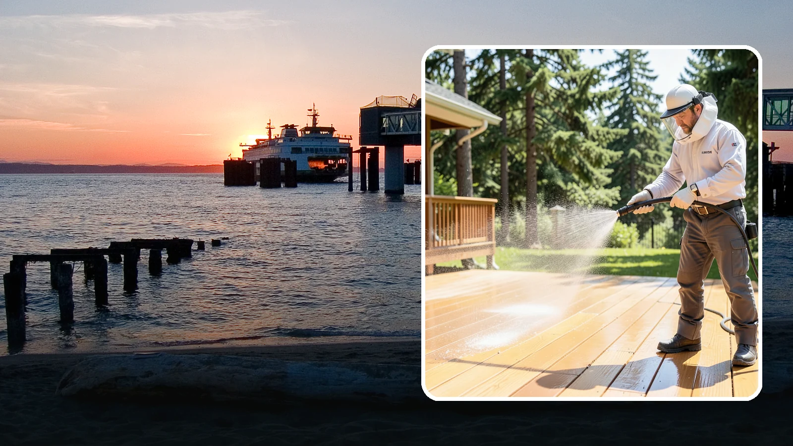 Brightening Treatment in Edmonds, Snohomish County, WA - Brightening treatment restores the natural color and tone of wood and hardscape surfaces after cleaning or stripping.