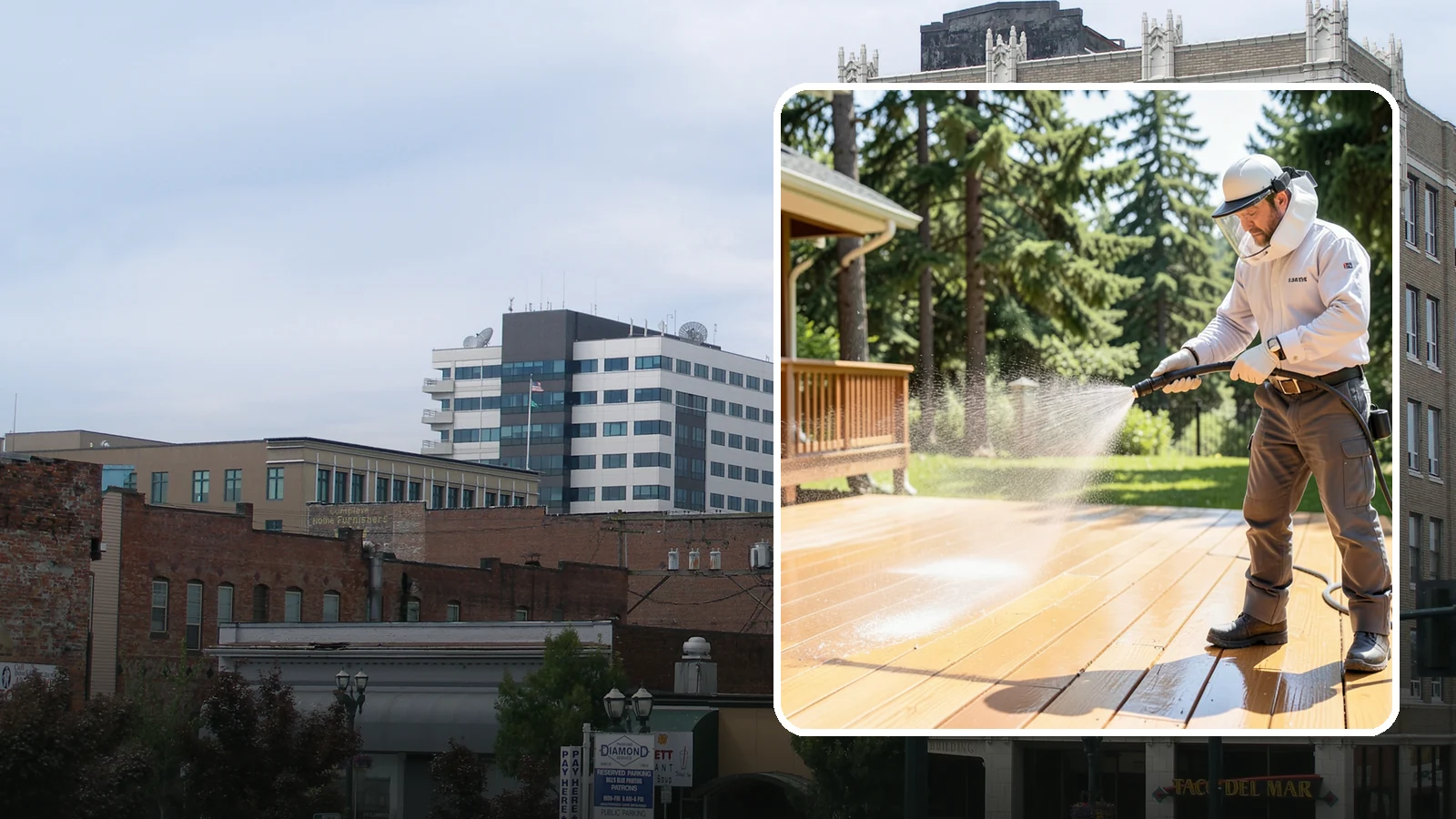 Brightening Treatment in Everett, Snohomish County, WA - Brightening treatment restores the natural color and tone of wood and hardscape surfaces after cleaning or stripping.