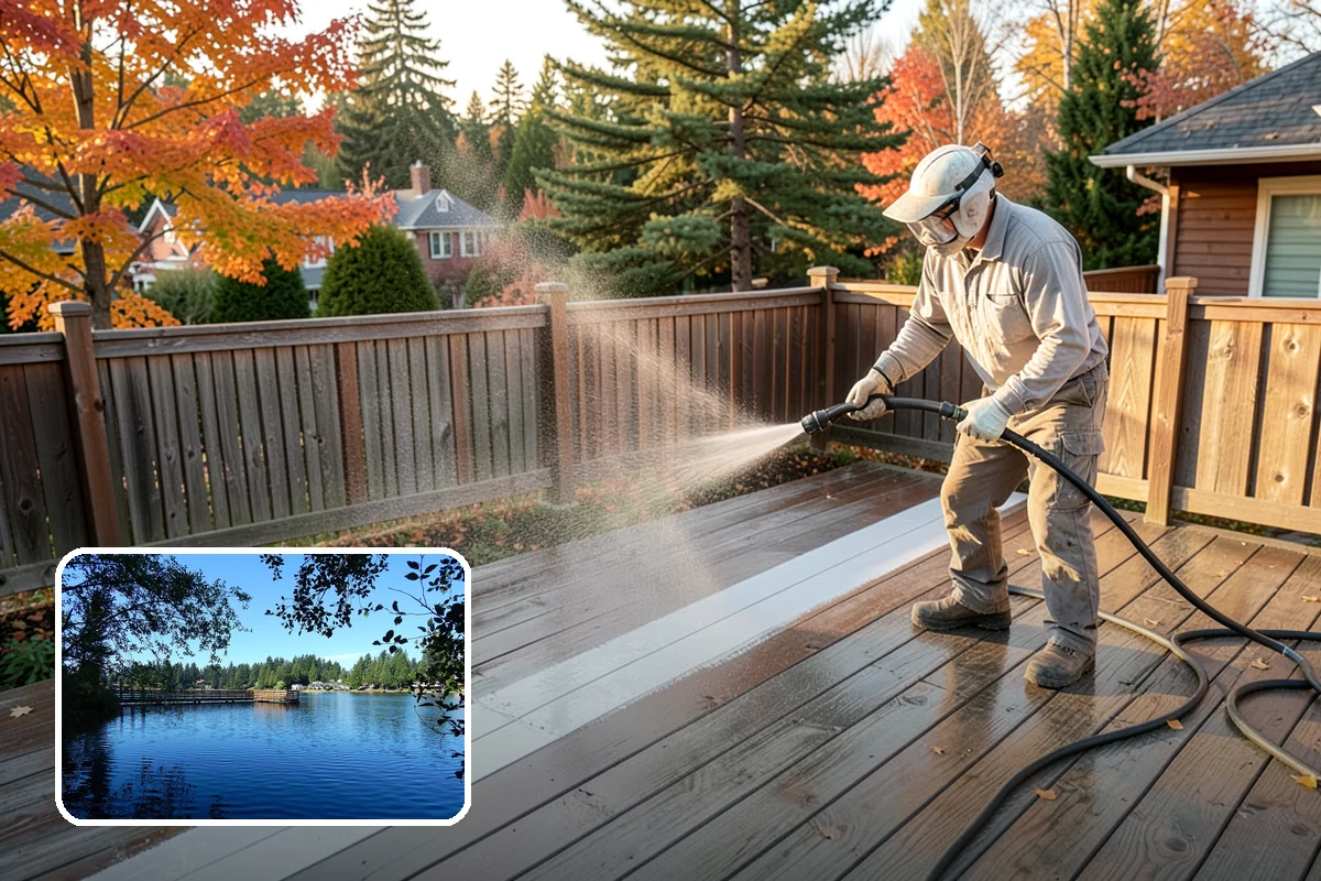 Brightening Treatment in Federal Way, King County, WA - Restores natural color to cleaned or stripped wood