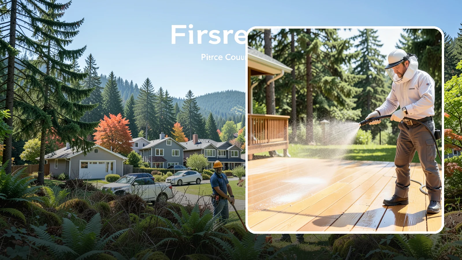 Brightening Treatment in Fircrest, Pierce County, WA - Brightening treatment restores the natural color and tone of wood and hardscape surfaces after cleaning or stripping.
