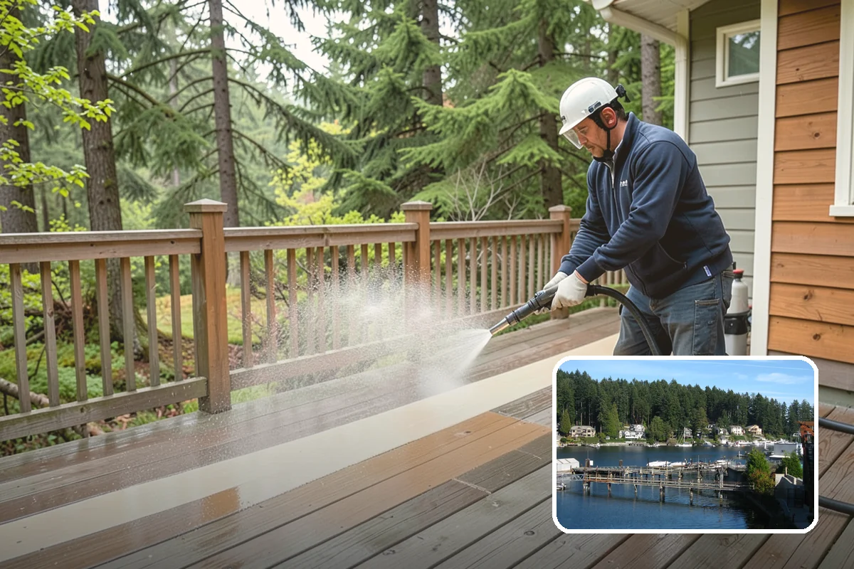 Brightening Treatment in Gig Harbor, Pierce County, WA - Restores natural color to cleaned or stripped wood