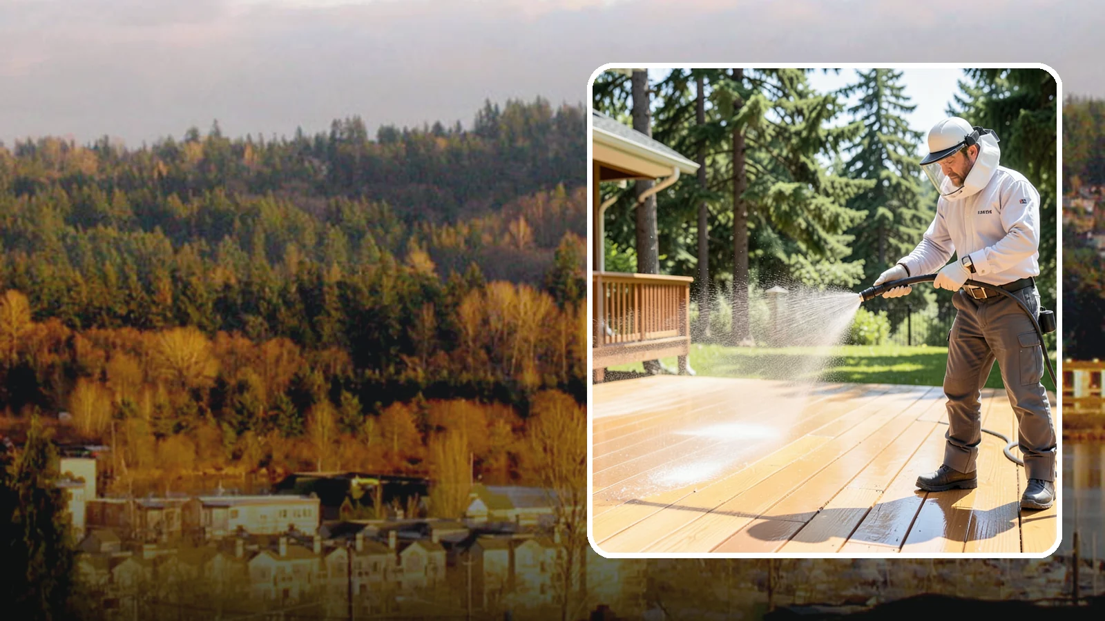 Brightening Treatment in Kenmore, King County, WA - Brightening treatment restores the natural color and tone of wood and hardscape surfaces after cleaning or stripping.