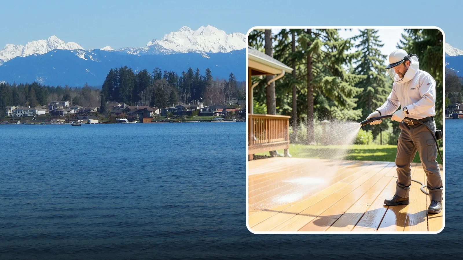 Brightening Treatment in Lake Stevens, Snohomish County, WA - Brightening treatment restores the natural color and tone of wood and hardscape surfaces after cleaning or stripping.