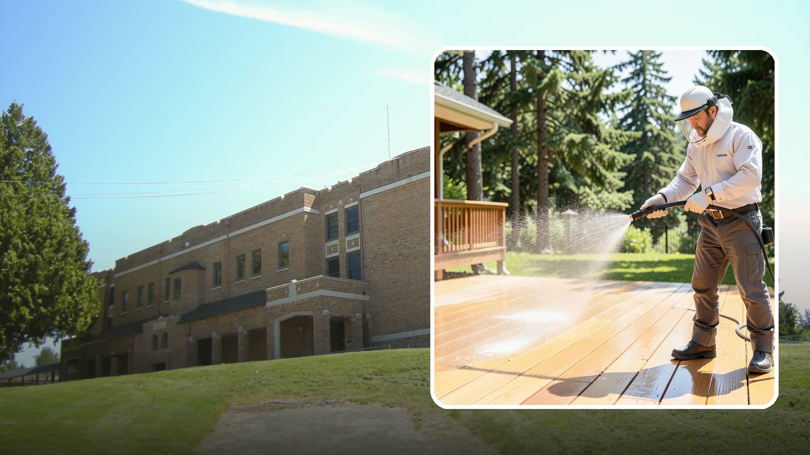 Brightening Treatment in Maple Valley, King County, WA - Brightening treatment restores the natural color and tone of wood and hardscape surfaces after cleaning or stripping.
