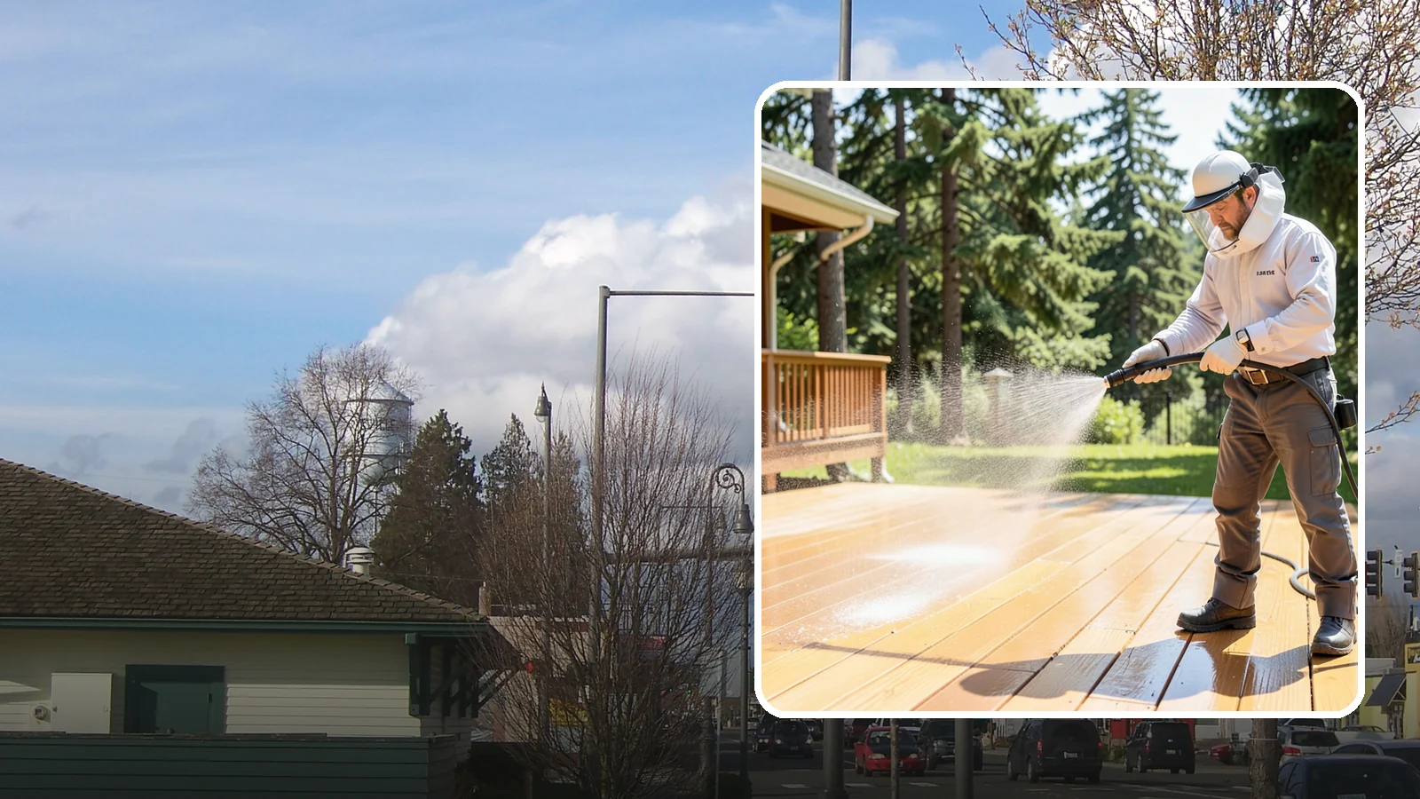 Brightening Treatment in Marysville, Snohomish County, WA - Brightening treatment restores the natural color and tone of wood and hardscape surfaces after cleaning or stripping.