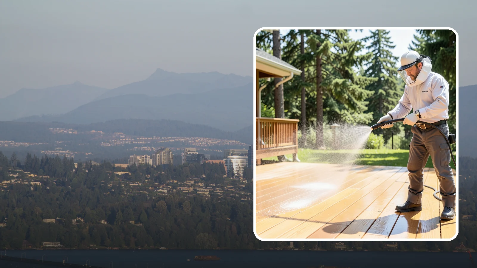Brightening Treatment in Medina, King County, WA - Brightening treatment restores the natural color and tone of wood and hardscape surfaces after cleaning or stripping.