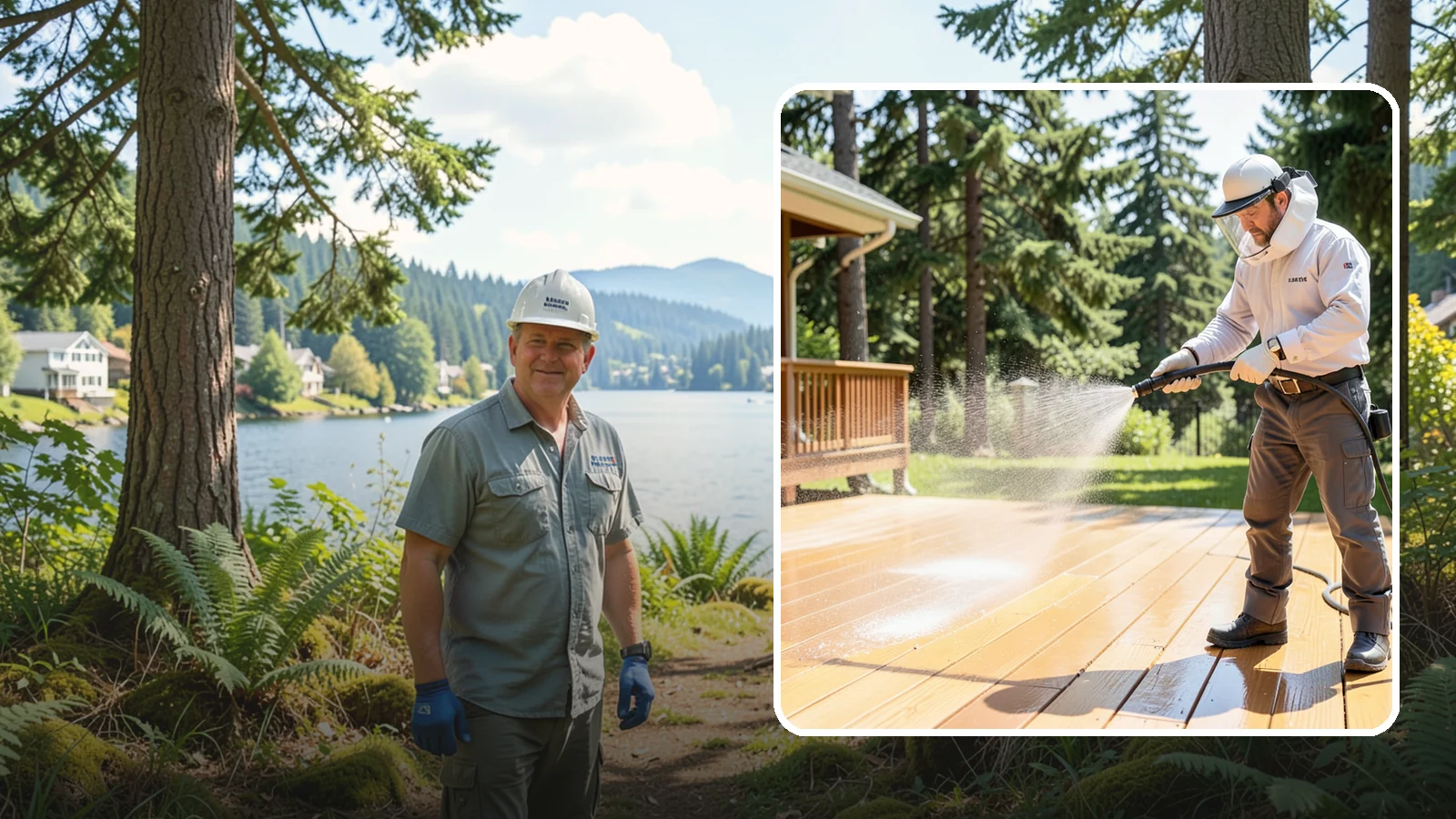 Brightening Treatment in Milton, King County, WA - Brightening treatment restores the natural color and tone of wood and hardscape surfaces after cleaning or stripping.