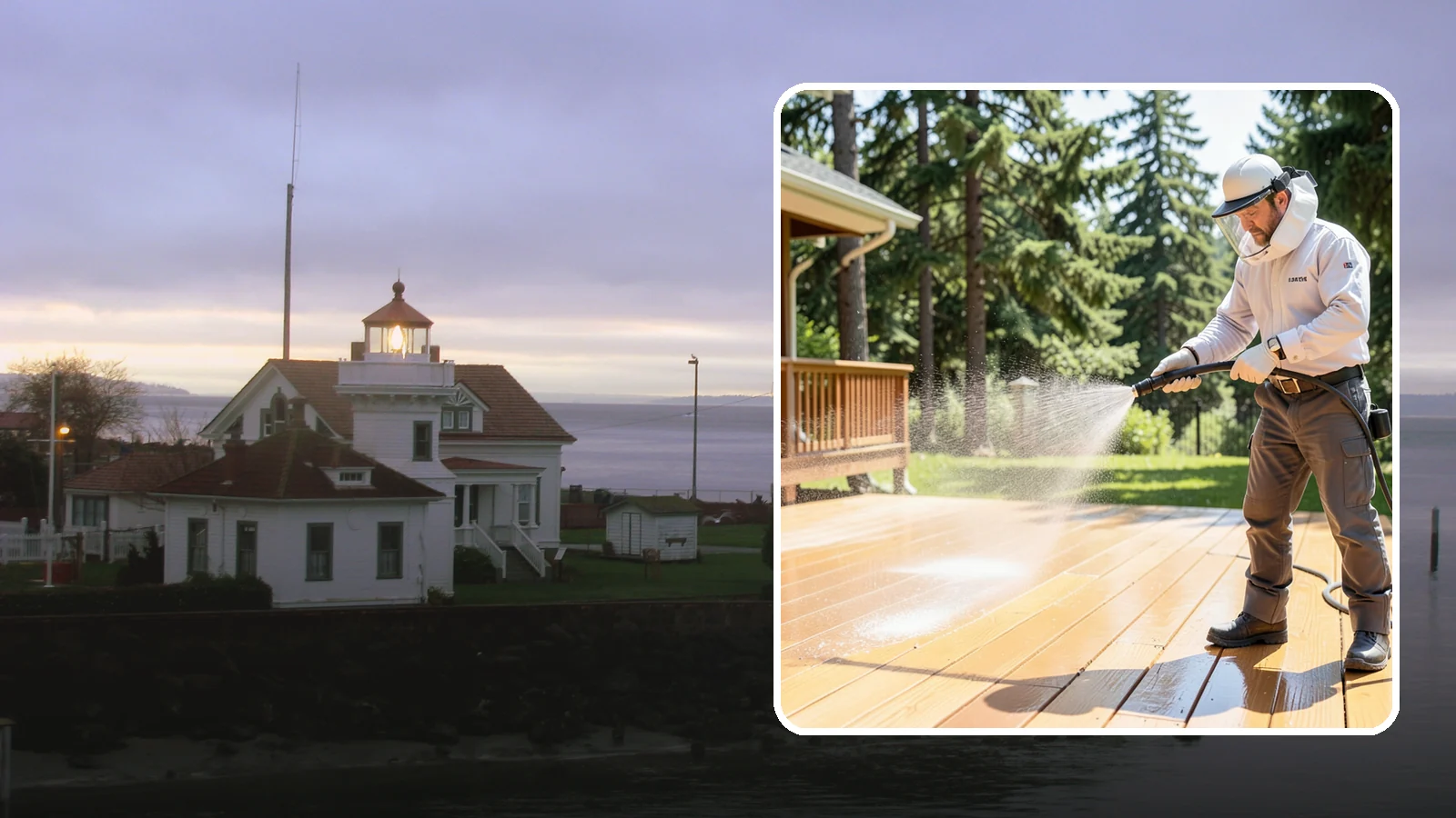 Brightening Treatment in Mukilteo, Snohomish County, WA - Brightening treatment restores the natural color and tone of wood and hardscape surfaces after cleaning or stripping.