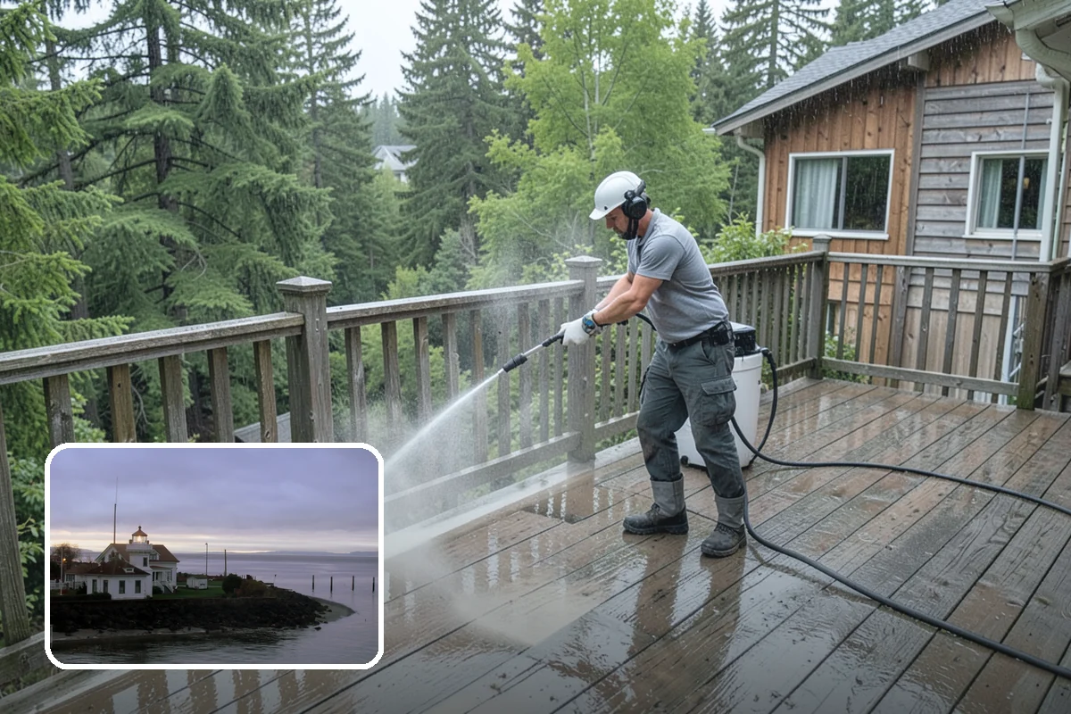 Brightening Treatment in Mukilteo, Snohomish County, WA - Restores natural color to cleaned or stripped wood