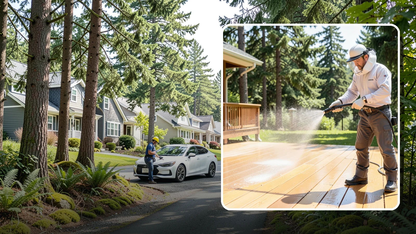 Brightening Treatment in Normandy Park, King County, WA - Brightening treatment restores the natural color and tone of wood and hardscape surfaces after cleaning or stripping.