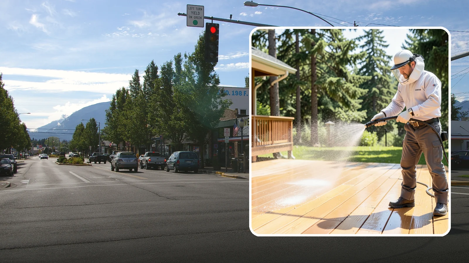 Brightening Treatment in North Bend, King County, WA - Brightening treatment restores the natural color and tone of wood and hardscape surfaces after cleaning or stripping.