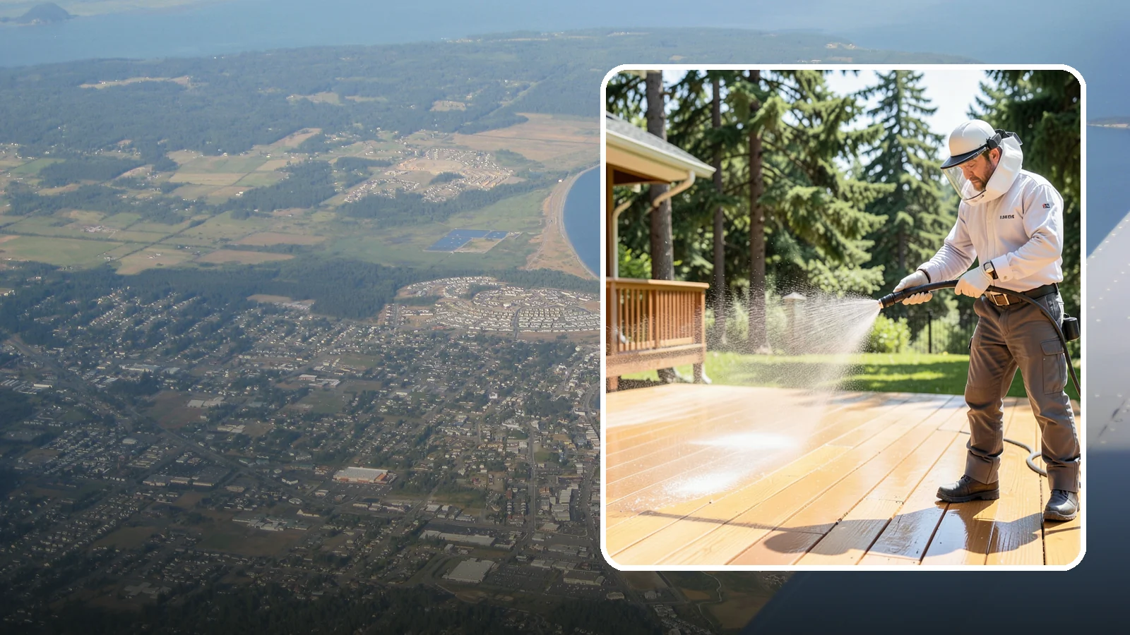Brightening Treatment in Oak Harbor, Island County, WA - Brightening treatment restores the natural color and tone of wood and hardscape surfaces after cleaning or stripping.