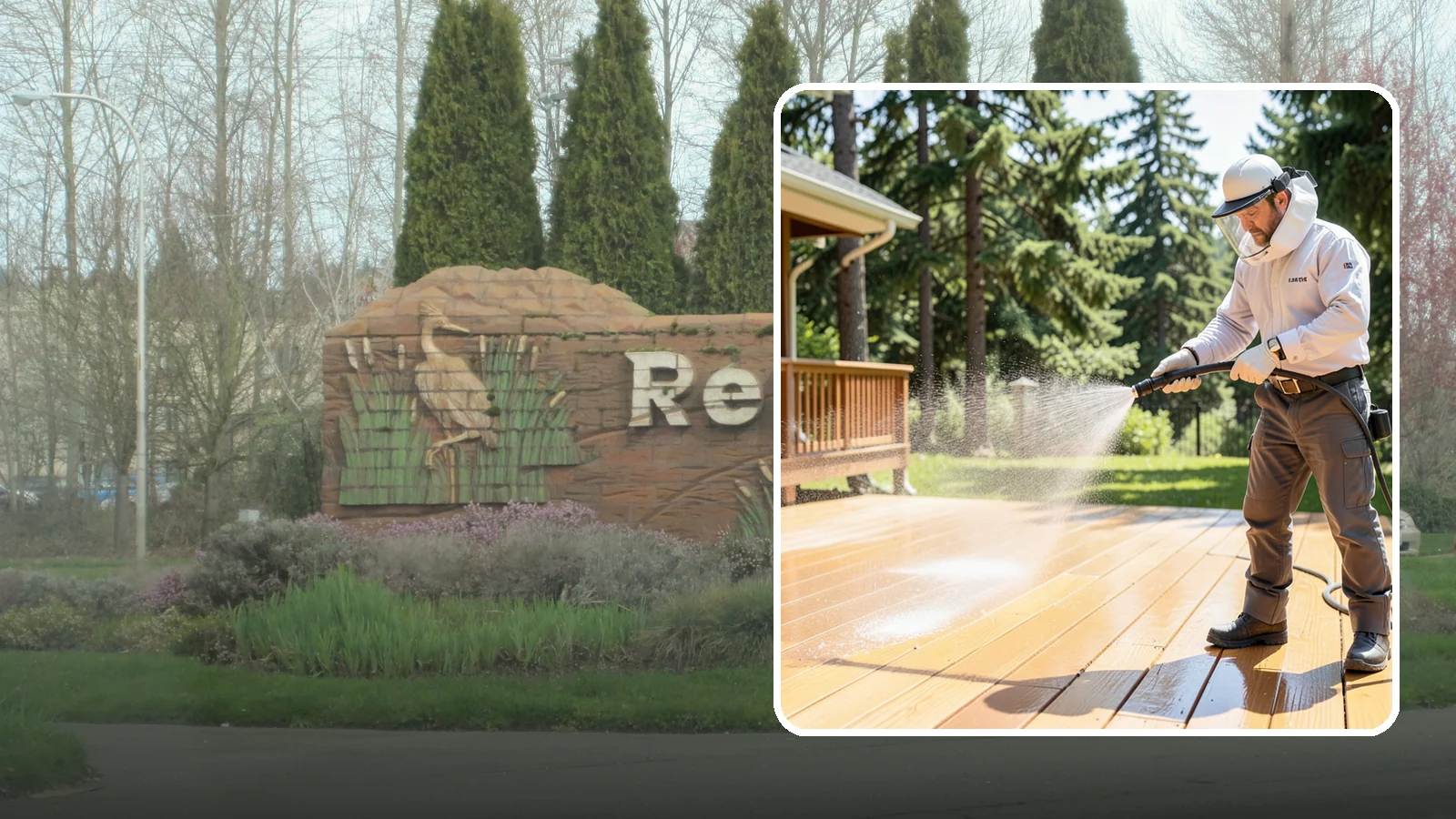 Brightening Treatment in Renton, King County, WA - Brightening treatment restores the natural color and tone of wood and hardscape surfaces after cleaning or stripping.