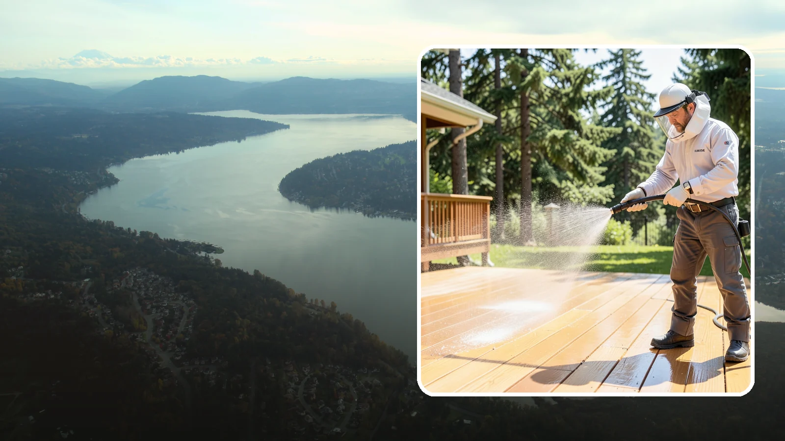Brightening Treatment in Sammamish, King County, WA - Brightening treatment restores the natural color and tone of wood and hardscape surfaces after cleaning or stripping.
