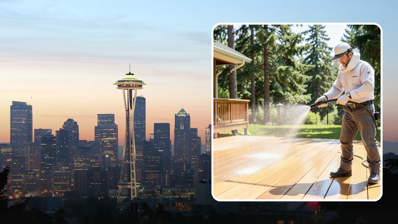 Brightening Treatment in Seattle, King County, WA - Brightening treatment restores the natural color and tone of wood and hardscape surfaces after cleaning or stripping.