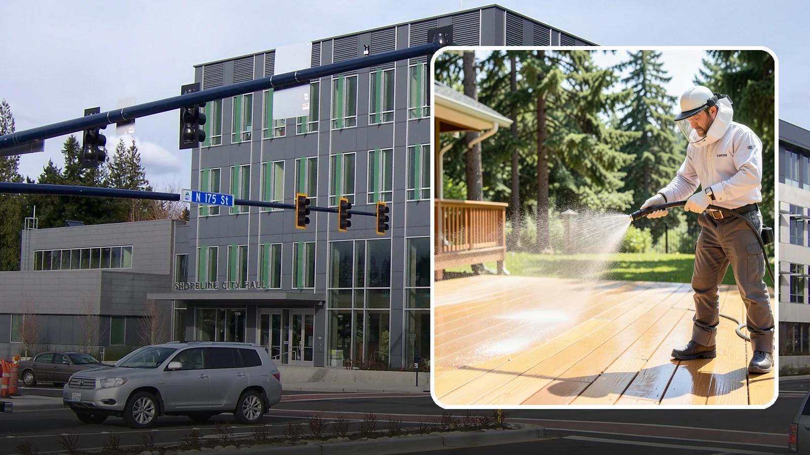 Brightening Treatment in Shoreline, King County, WA - Brightening treatment restores the natural color and tone of wood and hardscape surfaces after cleaning or stripping.