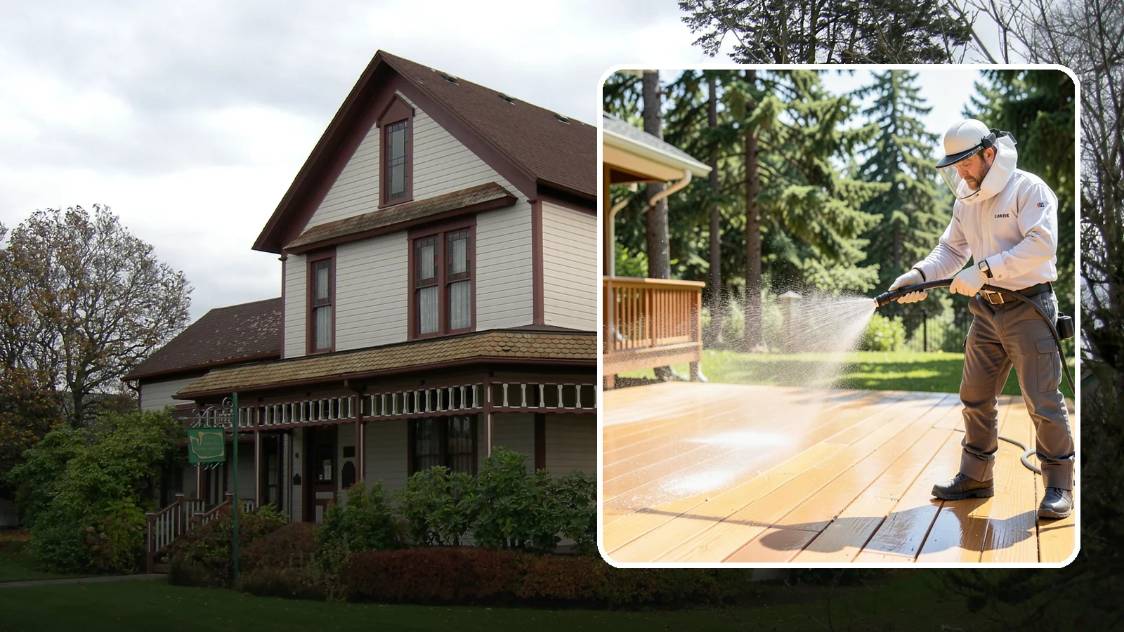 Brightening Treatment in Sumner, Pierce County, WA - Brightening treatment restores the natural color and tone of wood and hardscape surfaces after cleaning or stripping.