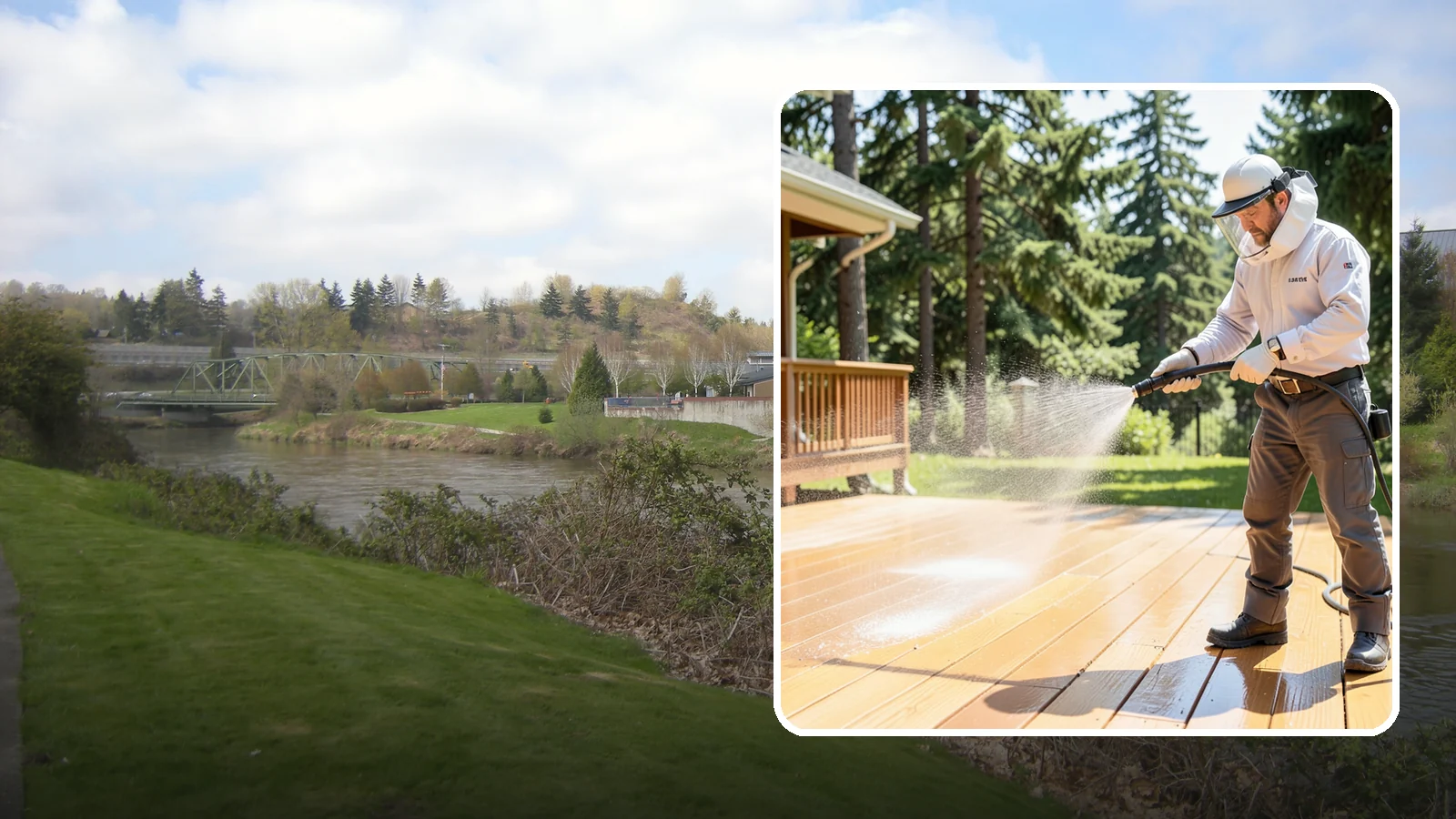 Brightening Treatment in Tukwila, King County, WA - Brightening treatment restores the natural color and tone of wood and hardscape surfaces after cleaning or stripping.