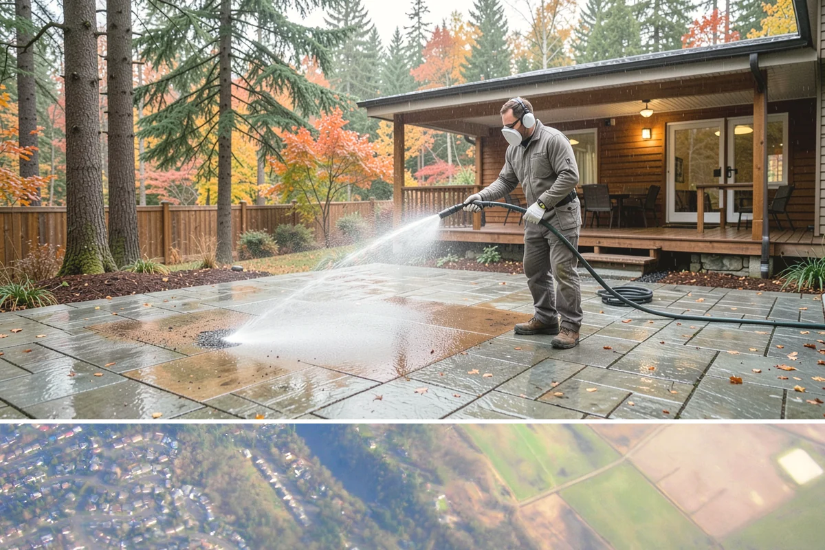Calcium Deposit Removal in Algona, King County, WA - Calcium and efflorescence deposits can be treated year-round, with dry conditions helping confirm complete removal.