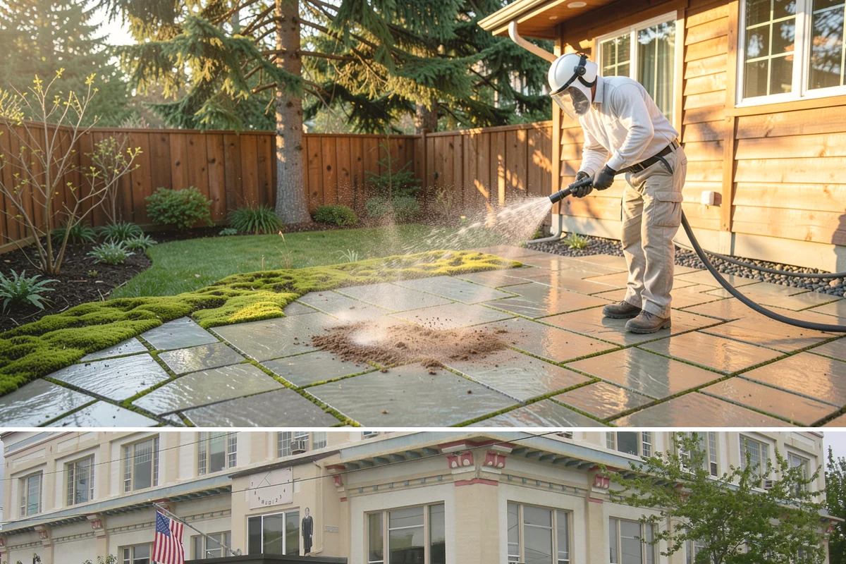 Calcium Deposit Removal in Anacortes, Skagit County, WA - Calcium and efflorescence deposits can be treated year-round, with dry conditions helping confirm complete removal.