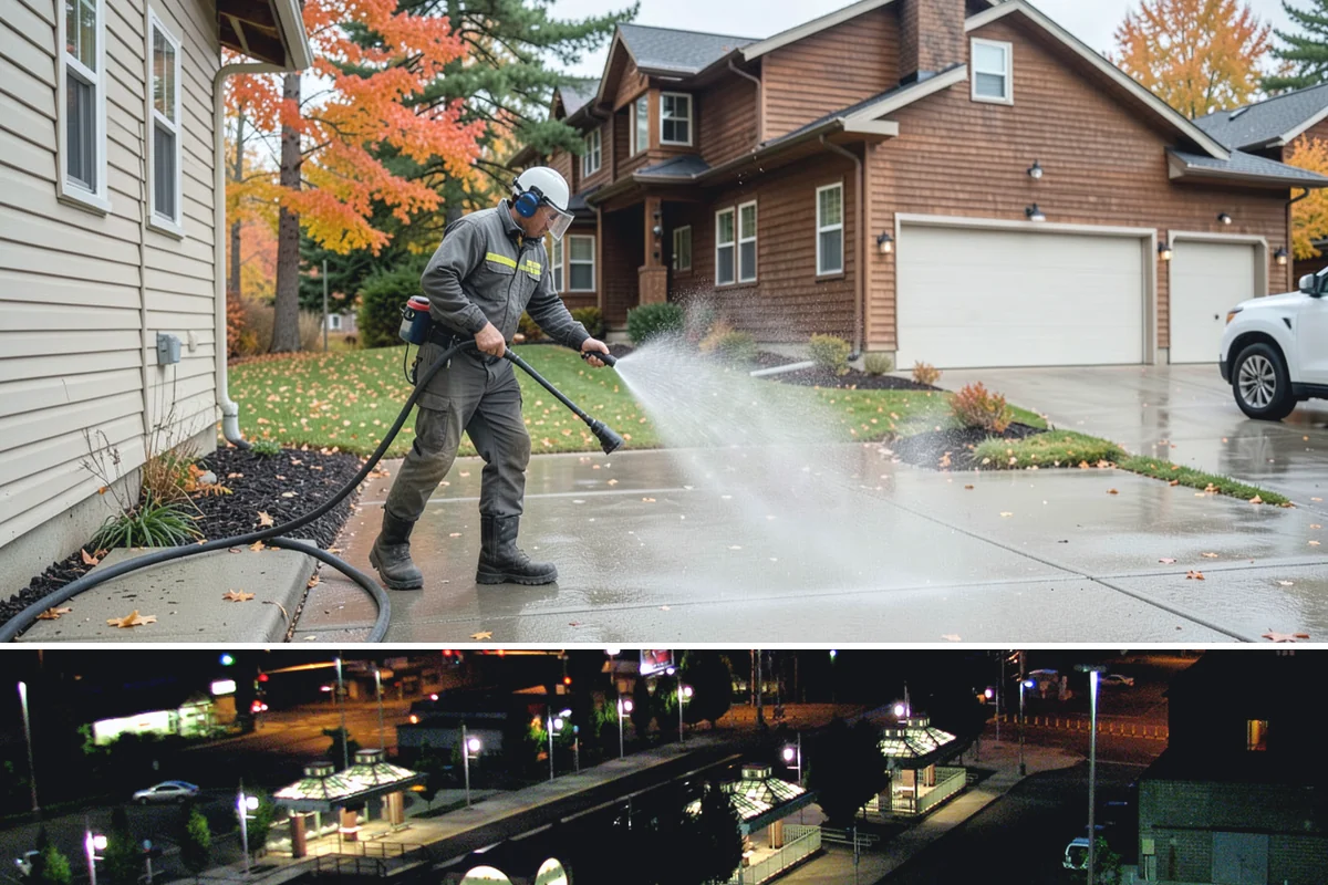 Calcium Deposit Removal in Auburn, King County, WA - Calcium and efflorescence deposits can be treated year-round, with dry conditions helping confirm complete removal.