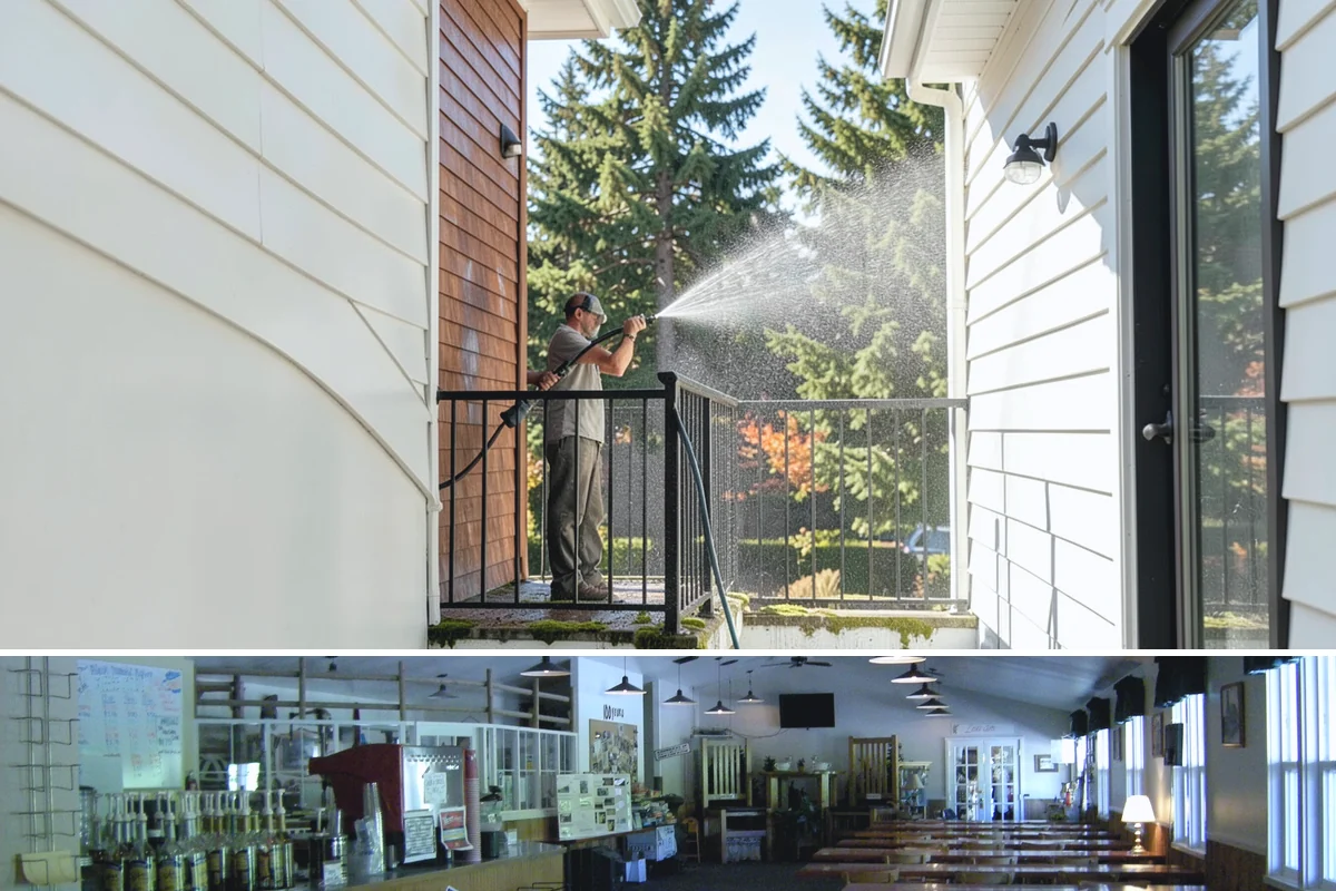 Calcium Deposit Removal in Black Diamond, King County, WA - Calcium and efflorescence deposits can be treated year-round, with dry conditions helping confirm complete removal.