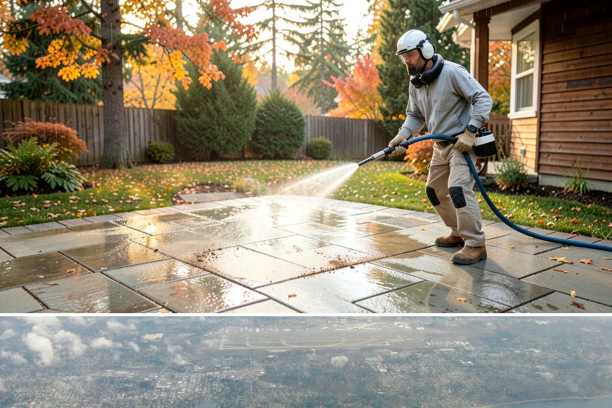 Calcium Deposit Removal in Burien, King County, WA - Calcium and efflorescence deposits can be treated year-round, with dry conditions helping confirm complete removal.