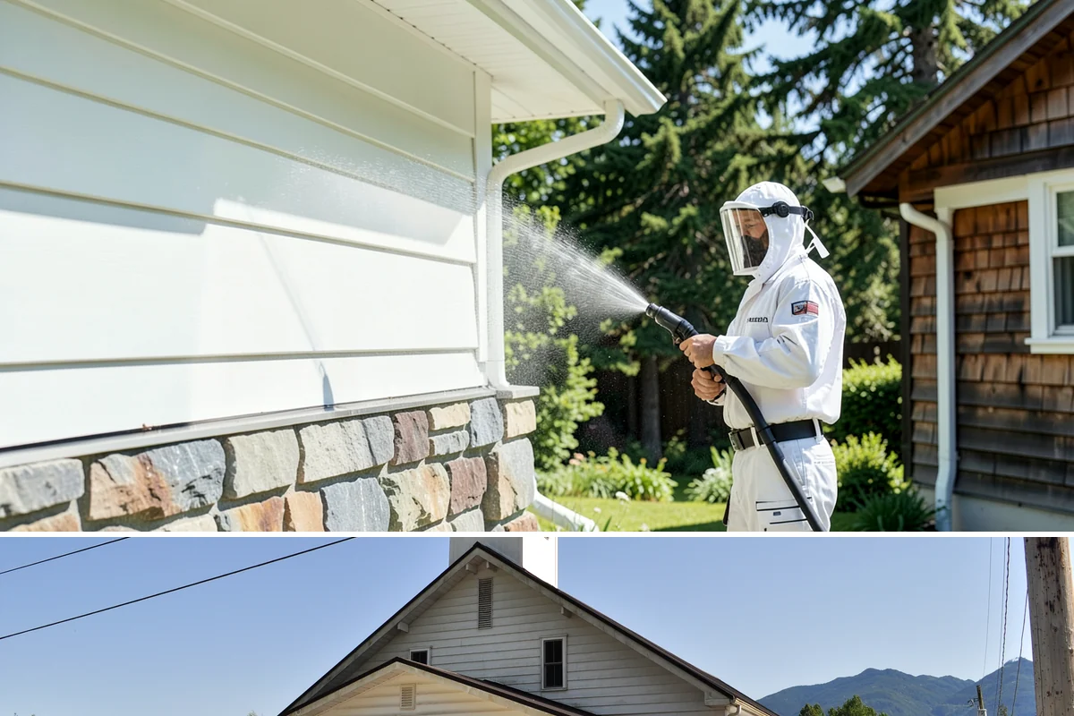 Calcium Deposit Removal in Concrete, Skagit County, WA - Calcium and efflorescence deposits can be treated year-round, with dry conditions helping confirm complete removal.