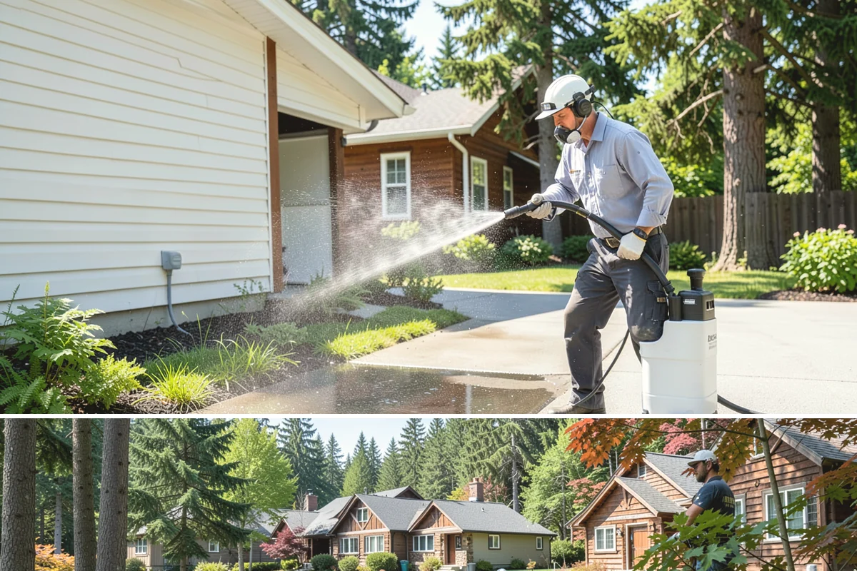 Calcium Deposit Removal in Edgewood, Pierce County, WA - Calcium and efflorescence deposits can be treated year-round, with dry conditions helping confirm complete removal.