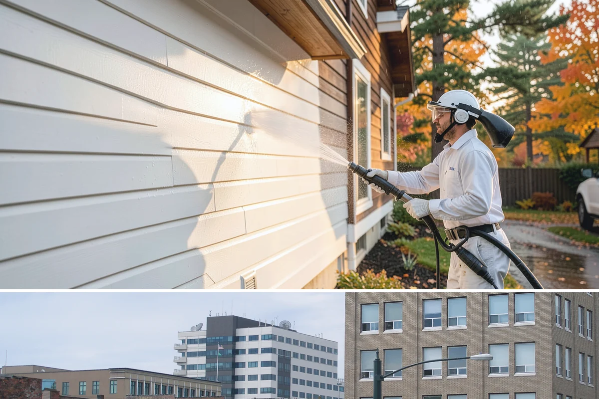 Calcium Deposit Removal in Everett, Snohomish County, WA - Calcium and efflorescence deposits can be treated year-round, with dry conditions helping confirm complete removal.