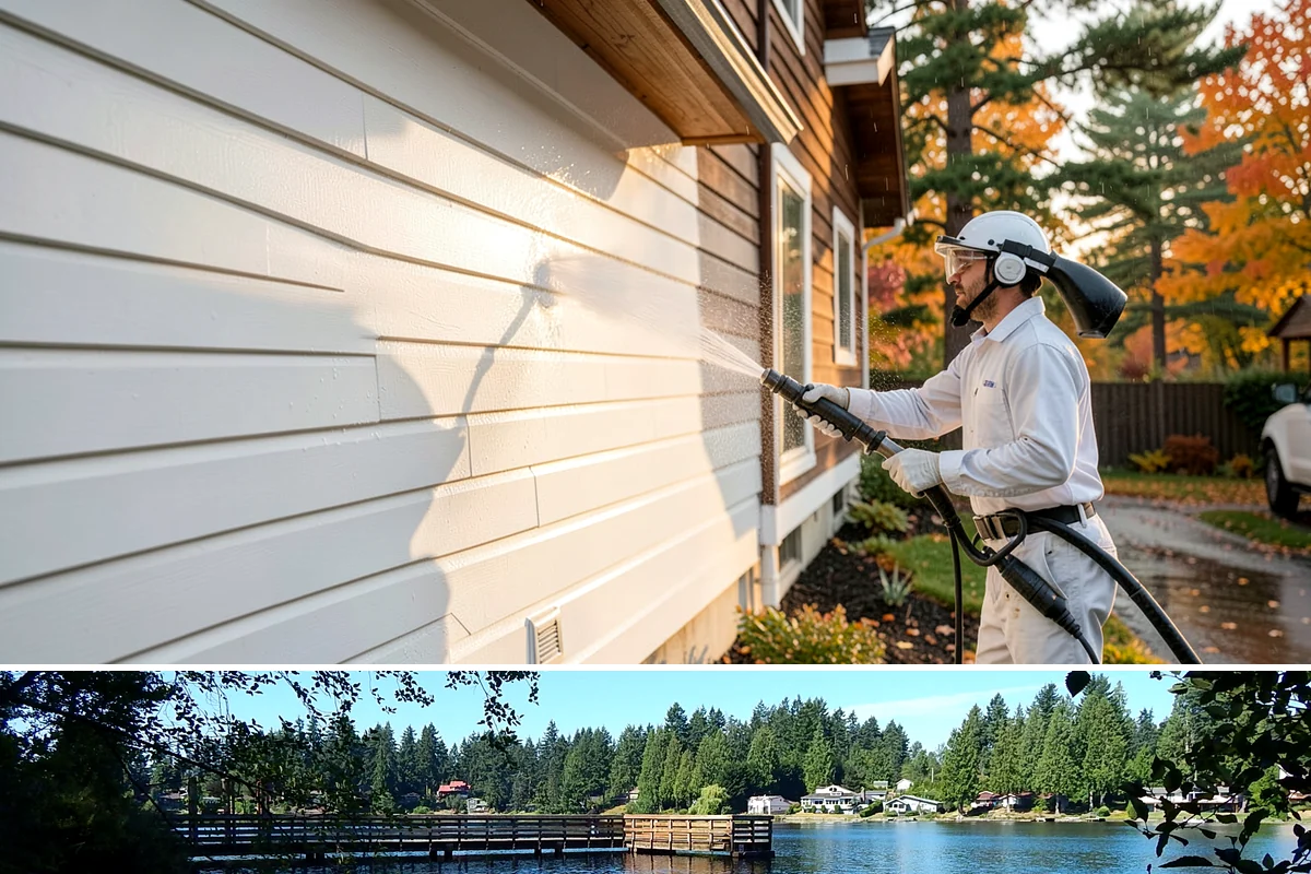 Calcium Deposit Removal in Federal Way, King County, WA - Calcium and efflorescence deposits can be treated year-round, with dry conditions helping confirm complete removal.