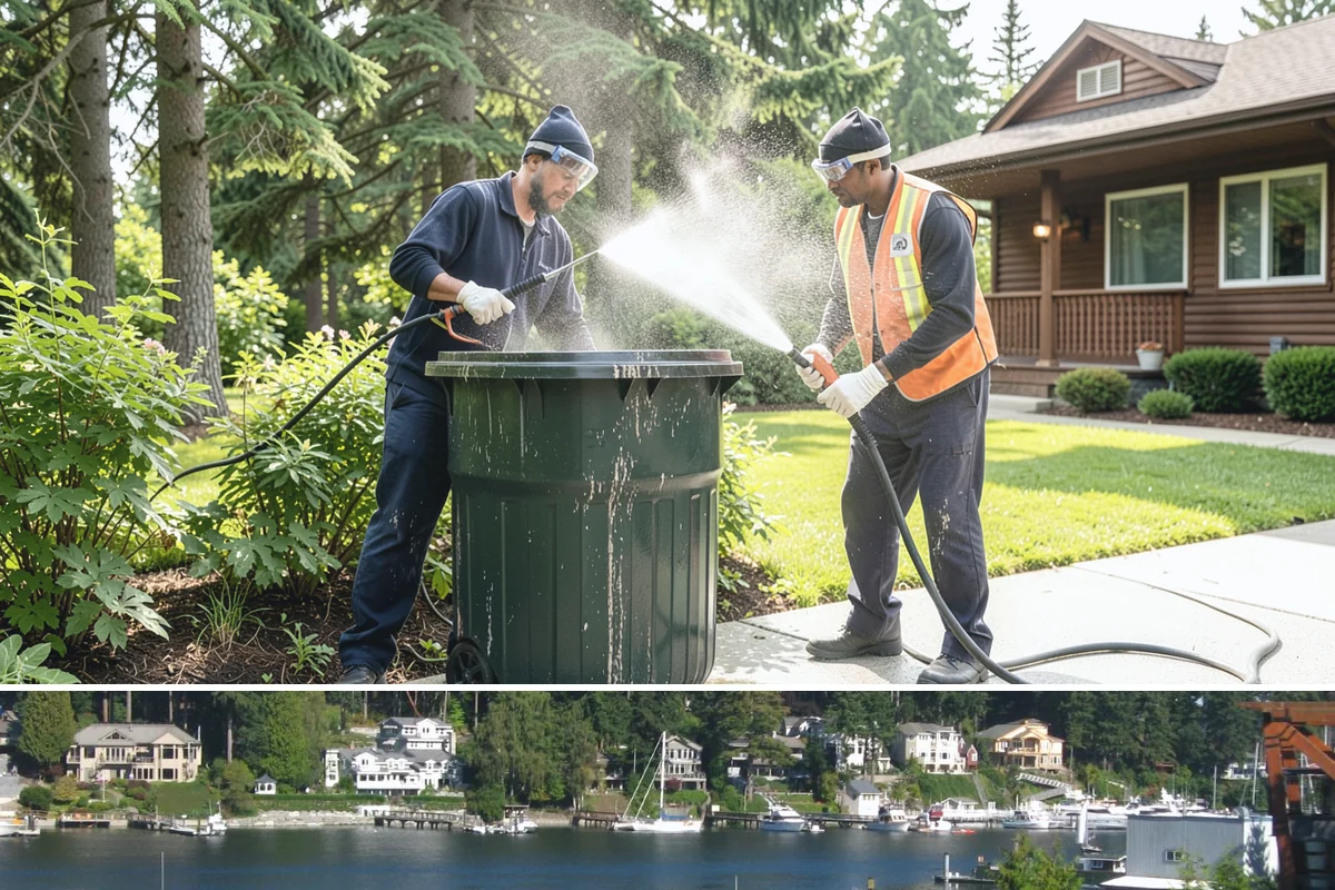 Calcium Deposit Removal in Gig Harbor, Pierce County, WA - Calcium and efflorescence deposits can be treated year-round, with dry conditions helping confirm complete removal.