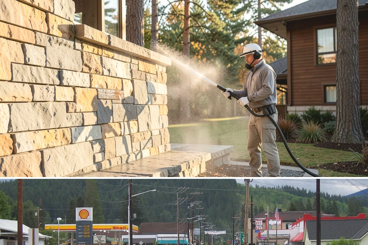 Calcium Deposit Removal in Granite Falls, Snohomish County, WA - Calcium and efflorescence deposits can be treated year-round, with dry conditions helping confirm complete removal.