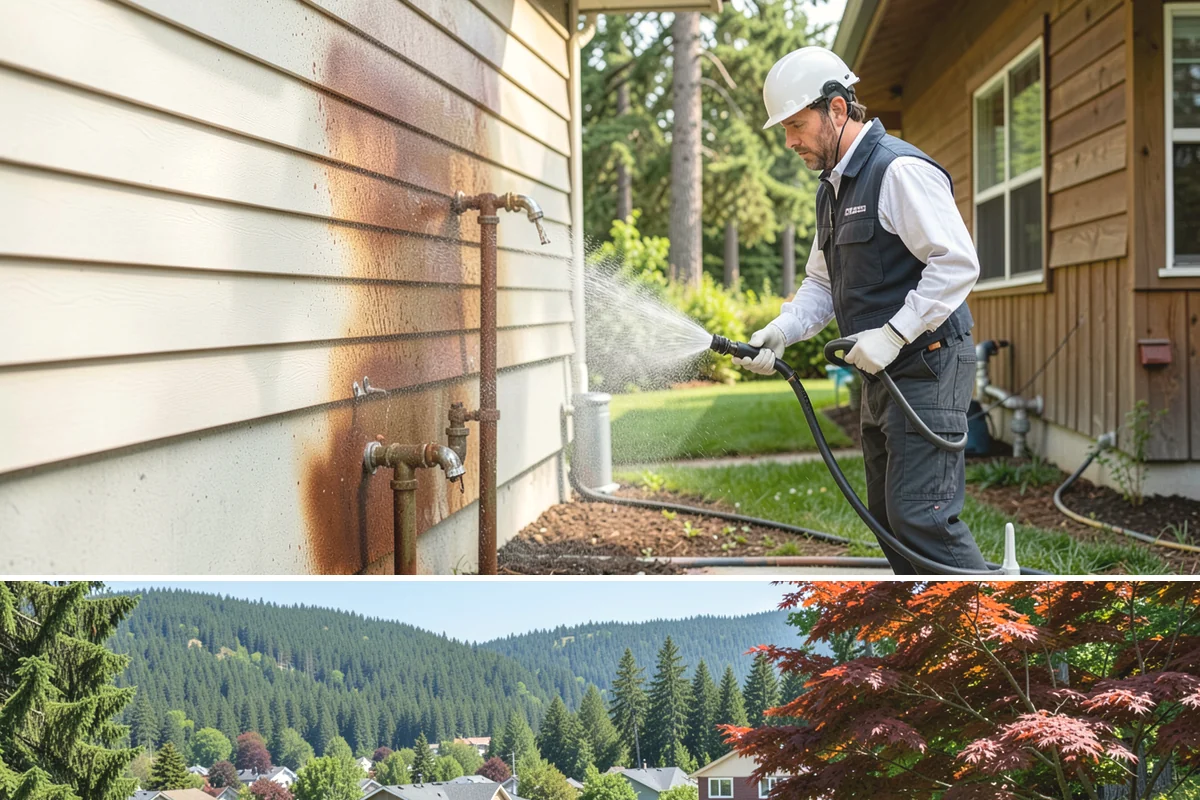 Calcium Deposit Removal in Index, Snohomish County, WA - Calcium and efflorescence deposits can be treated year-round, with dry conditions helping confirm complete removal.