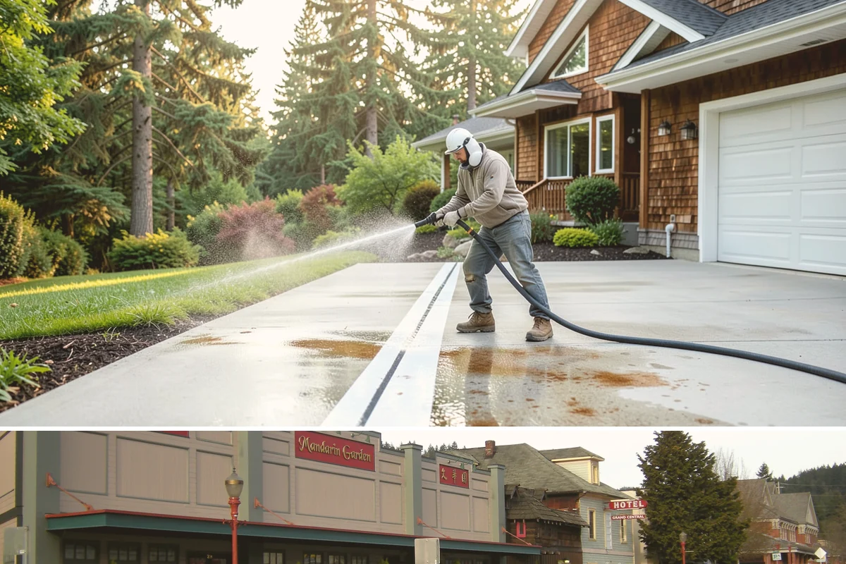 Calcium Deposit Removal in Issaquah, King County, WA - Calcium and efflorescence deposits can be treated year-round, with dry conditions helping confirm complete removal.